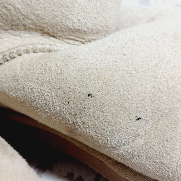 Lam Cream Suede Round Toe Fur Winter Boots V744 - Picture 12 of 12